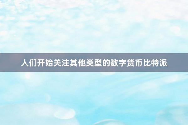 人们开始关注其他类型的数字货币比特派