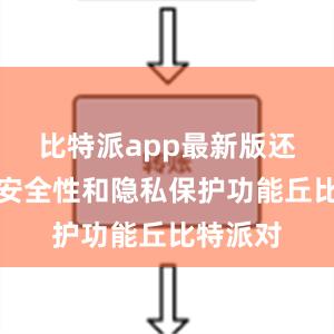 比特派app最新版还加强了安全性和隐私保护功能丘比特派对