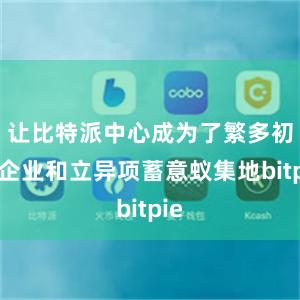 让比特派中心成为了繁多初创企业和立异项蓄意蚁集地bitpie